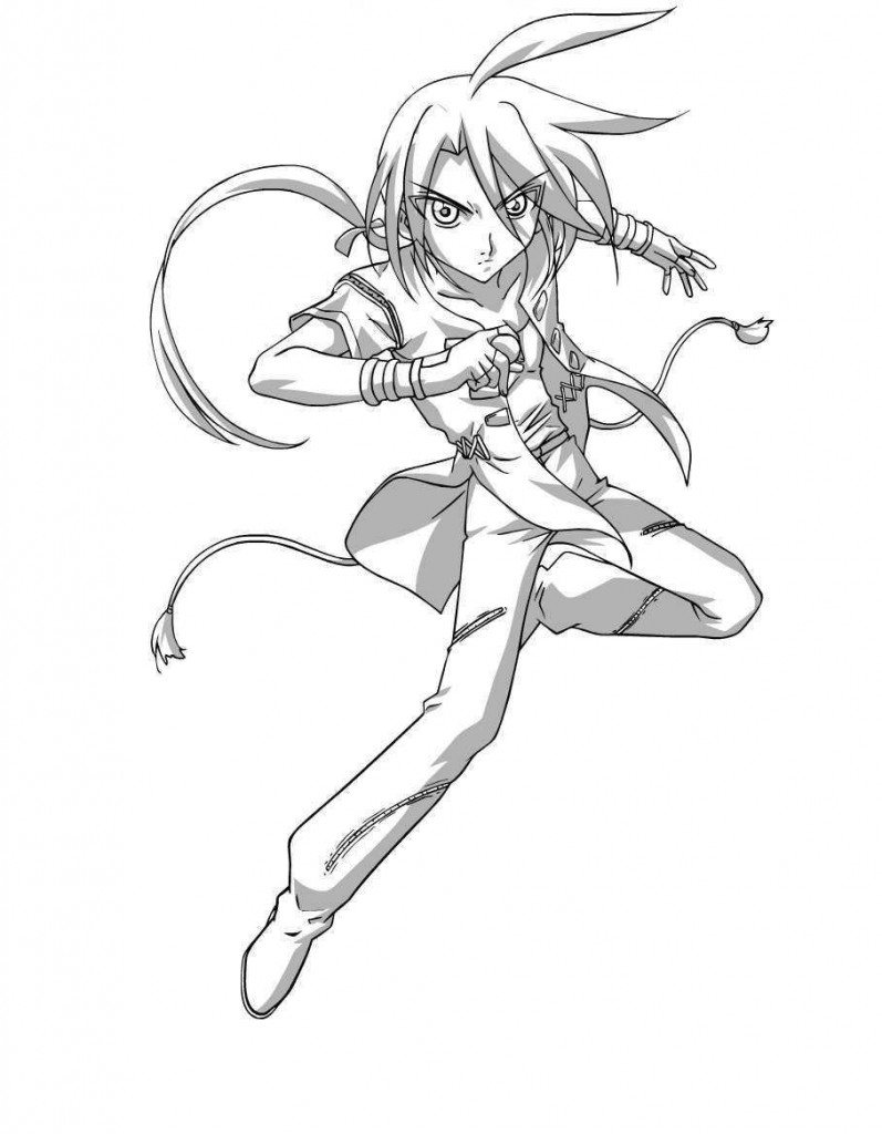 Plansa de colorat cu Bakugan 2 5
